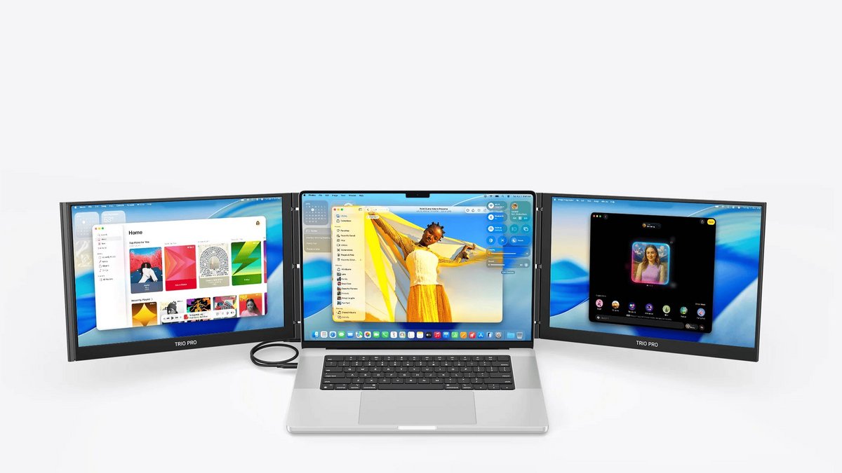 Mobile Pixels Trio 3 Pro - Portable Monitor - Dual 14.1" Display - QHD - 60hz - Draagbaar Beeldscherm - Draagbare Monitoren