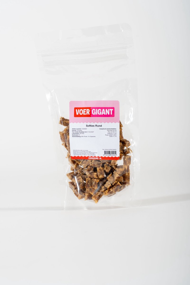 Voergigant - Hapjes - Rund - 100 g