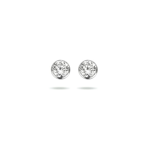 GLAMS - Boucles d'oreille clous Zircone - Argent
