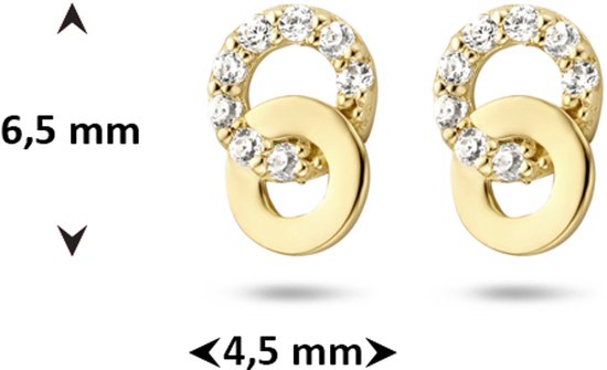 SPARKLE14 - Boucles d'oreille clous Zircone - Or