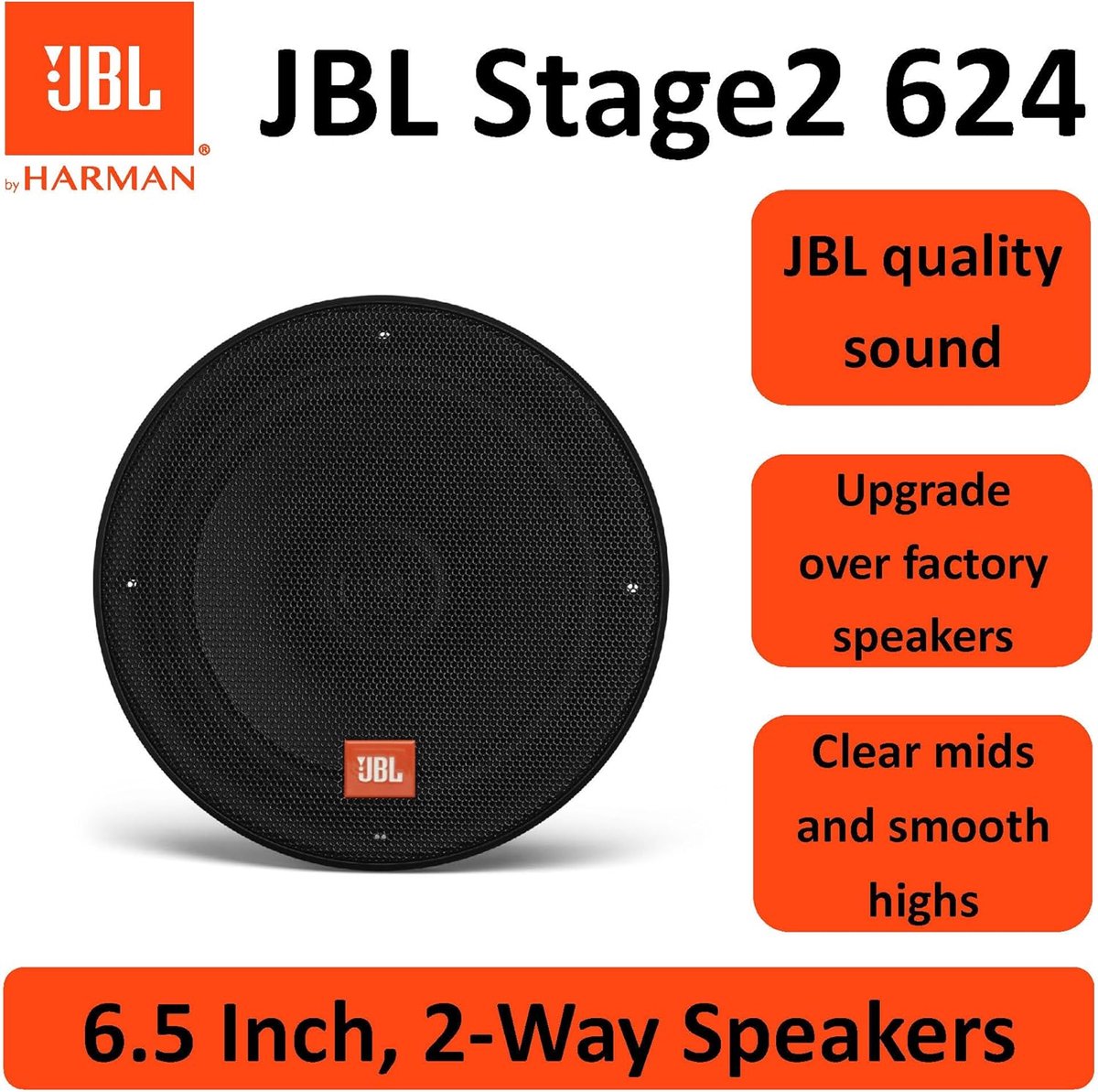 JBL Stage2 624 autospeaker 2-weg 240 W Rond 2 stuk(s) – foto 3