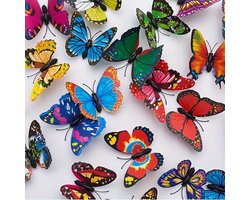 Decoratieve Vlinders 50 Stuks - Kleurrijke Decoratie ca. 4 cm - Voor Muur, Woonkamer & DIY