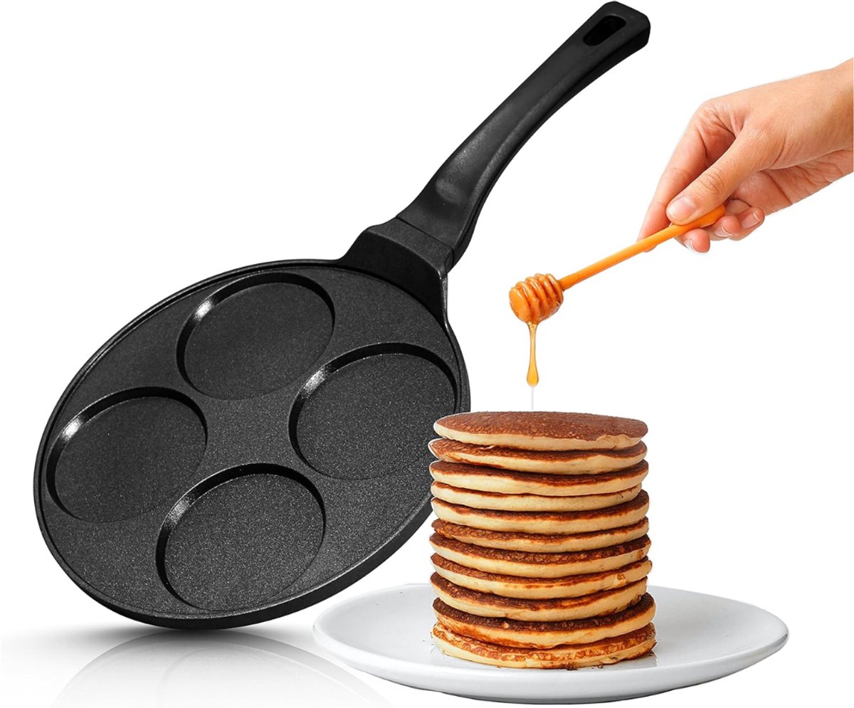 Quvo® Poffertjespan - Poffertjespannen - Zwart - 47cm x 3cm x 27cm