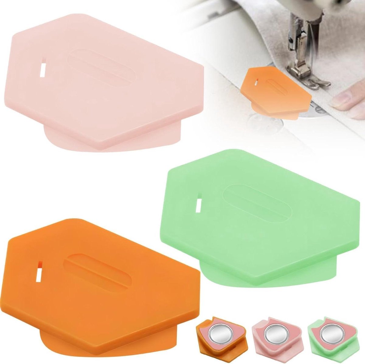 3-delige magnetische naaigids set voor naaimachine beginners - Multifunctionele naaiaccessoires met verwijderbare magneten