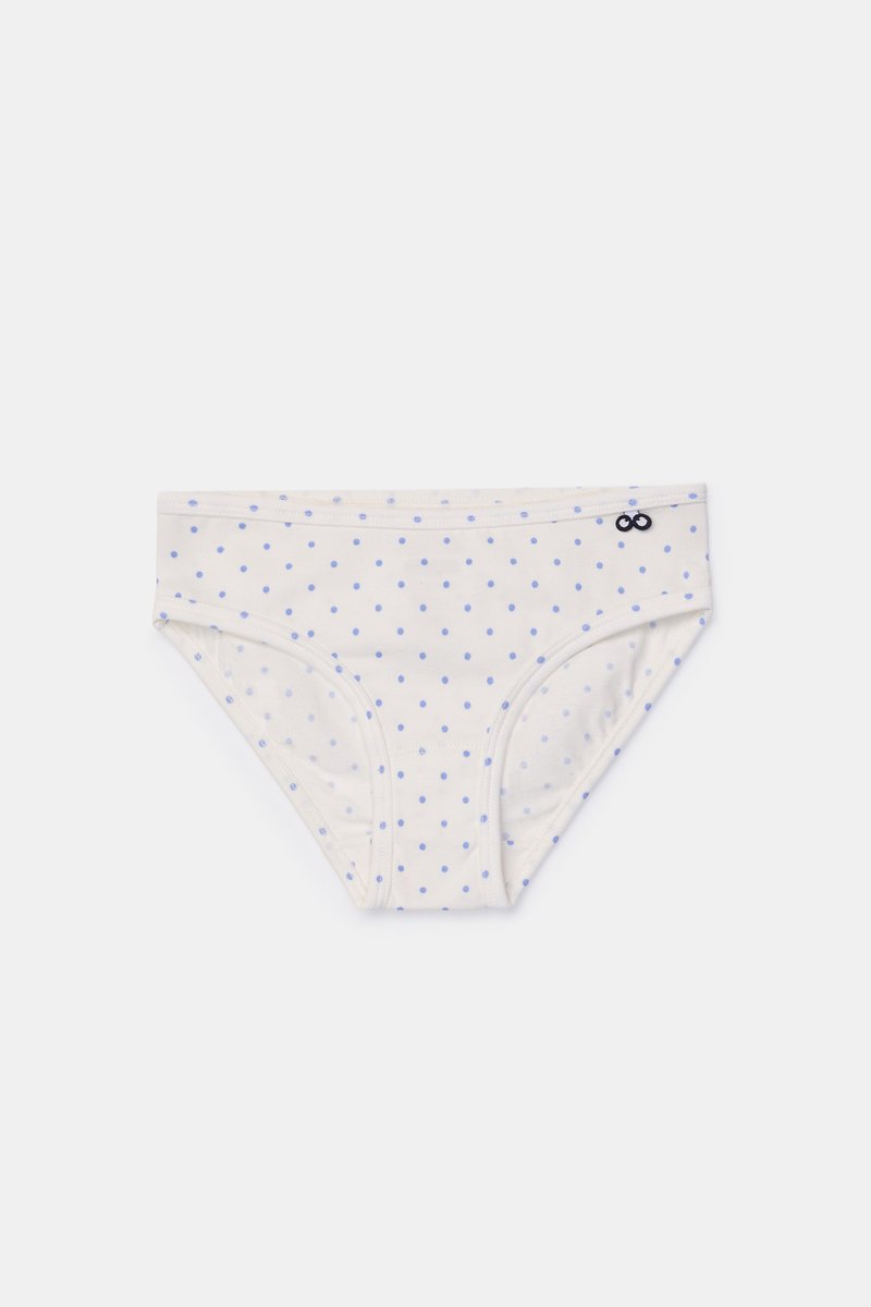 Woody Duopack Slips - Bolletjes Print Blauw - 8 jaar wit/blauw