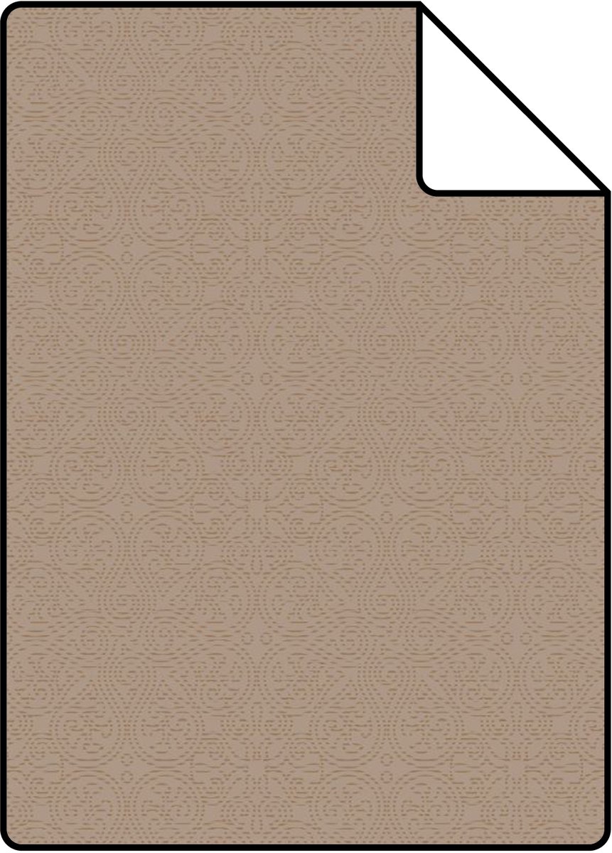 Proefstaal Origin Wallcoverings behang kleine ornamenten taupe - 26,5 x 21 cm - 345445-S