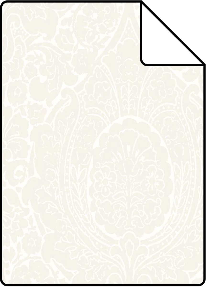 Proefstaal Origin Wallcoverings behang ornamenten bloesemwit - 26,5 x 21 cm - 345425-S