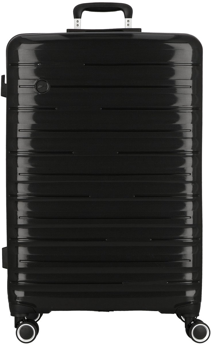 cocoono Madrid 4 wielen Trolley 77 cm - Harde bagage - TSA slot - schwarz
