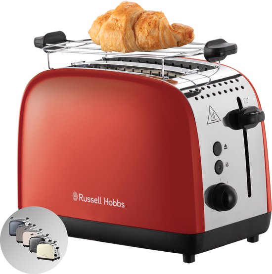 Russell Hobbs Colours Plus Broodrooster - Rood - 26554-56
