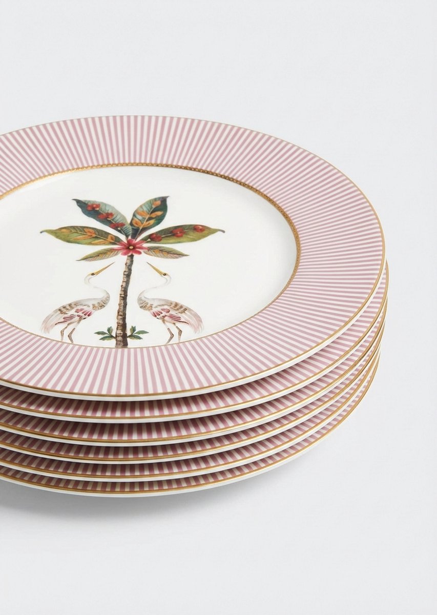 Pip Studio La Majorelle Borden - Ontbijtborden - Bordenset - Servies set van 6 - 21cm