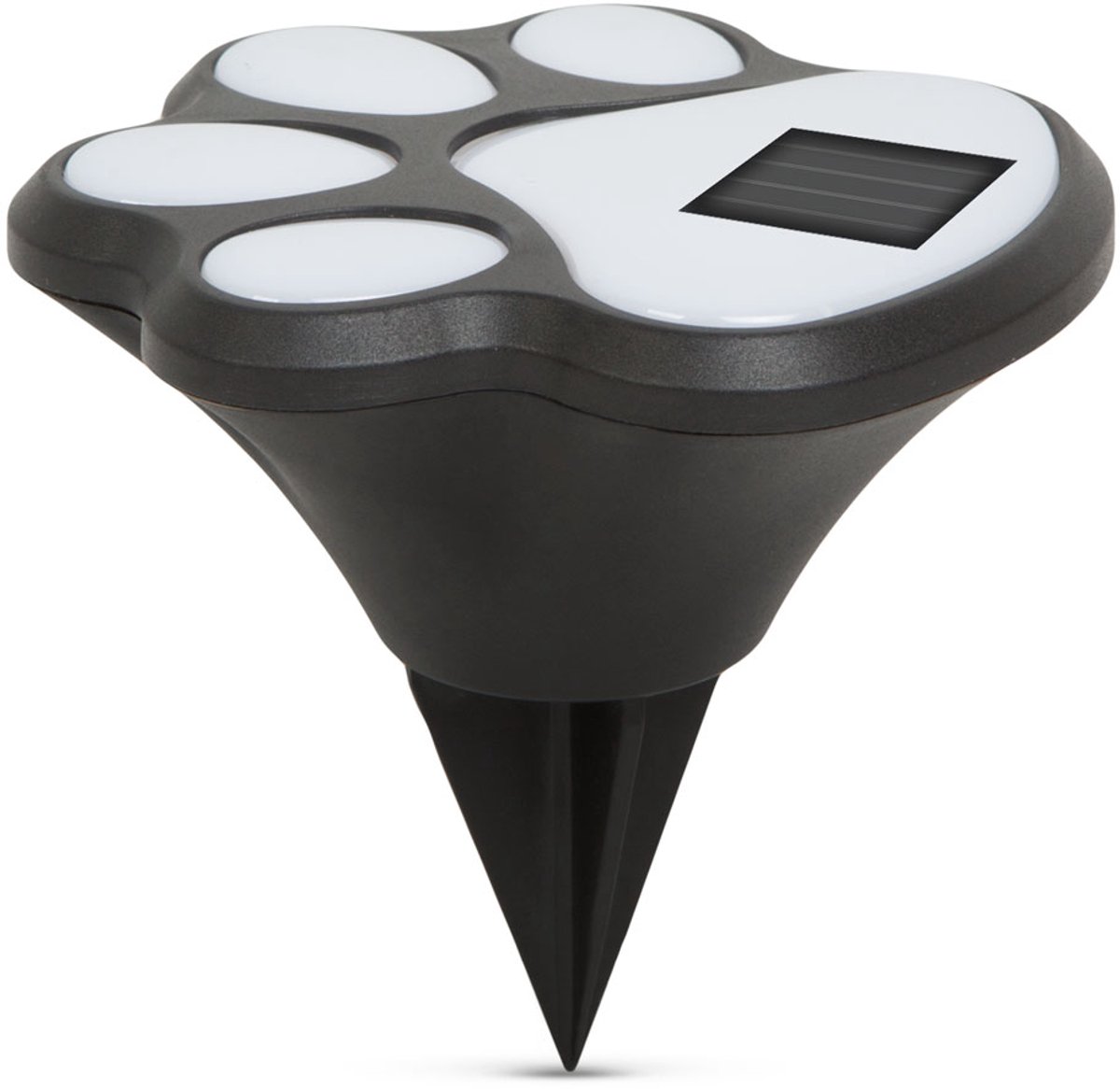 Solar Tuinlamp LED op Zonne-Energie – Hondenpoot Decoratielamp – Staand Model – 1 Koel Witte LED – Met Grondpen – Automatisch Aan/Uit – Sfeerverlichting voor Tuin en Pad [11255B]