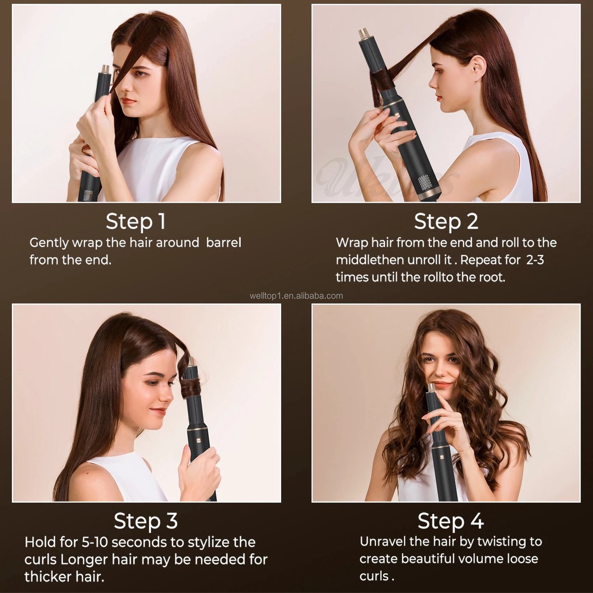 Haarfohn Airwrap Föhnborstel 5 in 1 Haarstyling Tool - afbeelding 2