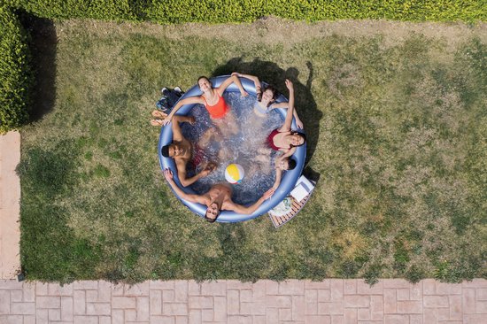 MSPA - Opblaasbare Jacuzzi voor 6 a 7 volwassenen - Luxe Spa 2026 - Verwarmde hottub met bubbels - Bubbelbad - Inclusief afstandsbediening, afdekzeil, schoonmaak filters, aansluitstuk, opblaasslang, verlichting en ingebouwde pomp - Jacuzzi - Welness