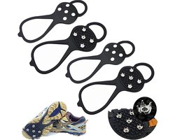 1 paar - Anti Slip Sneeuwzolen - Schoenmaat 35-44 - Universele Antislip Gripper Spikes voor Schoenen - Antislip stijgijzers - Voorkomt Uitglijden Bij Gladheid - Stijgijzers voor IJssporten - Voor Winter Wandelen, Wandelingen en Bergbeklimmen