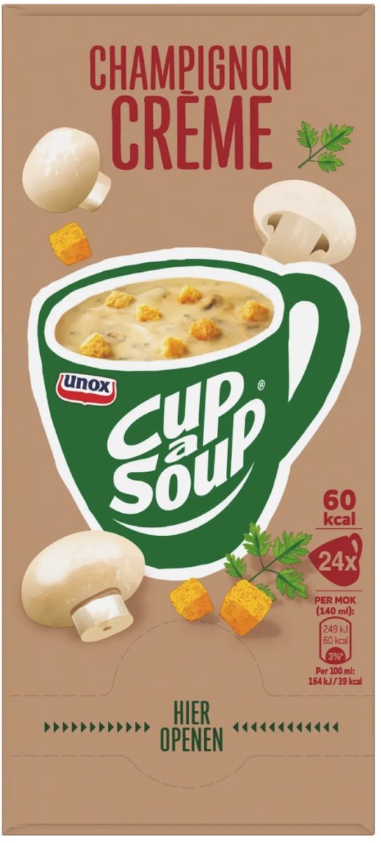 Unox | Cup-a-Soup | Champignon | 24 x 140 ml