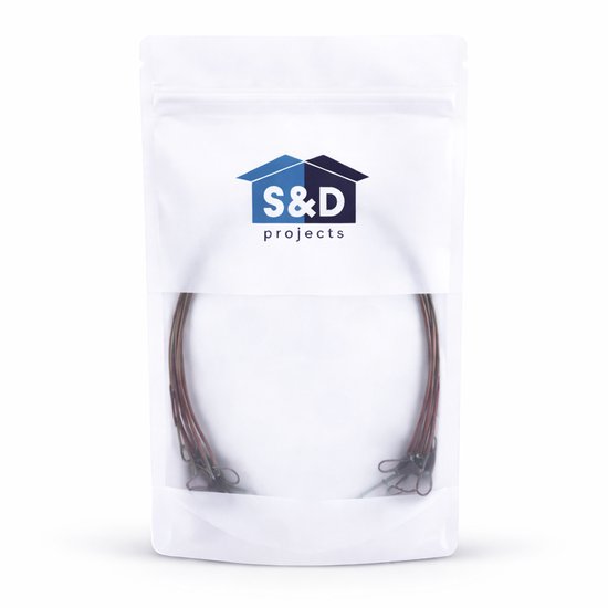 S&D - Fil de pêche en acier - 10 pièces - Rouge - 14 kg 25 cm - La pêche - Pour la pêche des carnassiers aux appâts artificiels