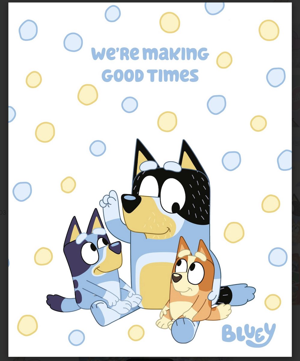 Bluey we're making good times fleece deken 130 x 170 cm