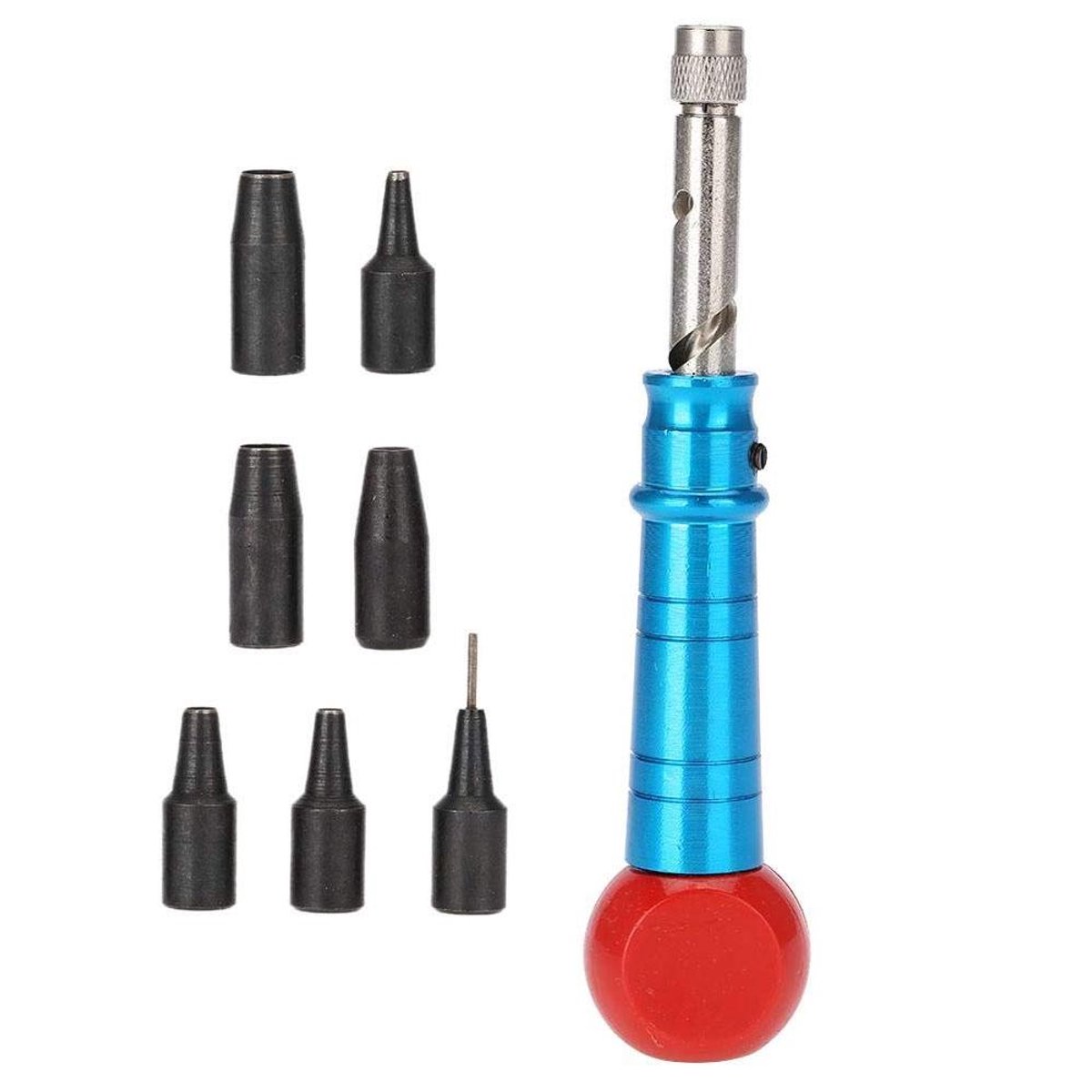 Jhubers Goods - Gat ponsmachine - Leer - Horlogeband - Riem - Stansgereedschap - Armband - Horlogereparatiegereedschap - Geschikt voor lederbewerking - Zwart, robuust en duurzaam.