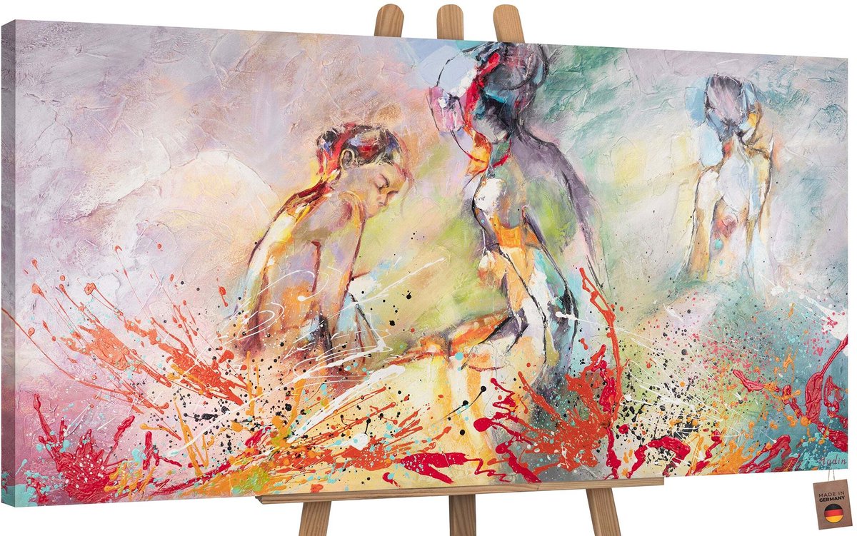 YS Schilderij Canvas schilderij groot handgeschilderd hete zomer zomer natuur Ð YS-Art Gallery Ð Luxe wanddecoratie voor woonkamer Ð Modern schilderij voor slaapkamer en hal Without Floater Frame 200x100