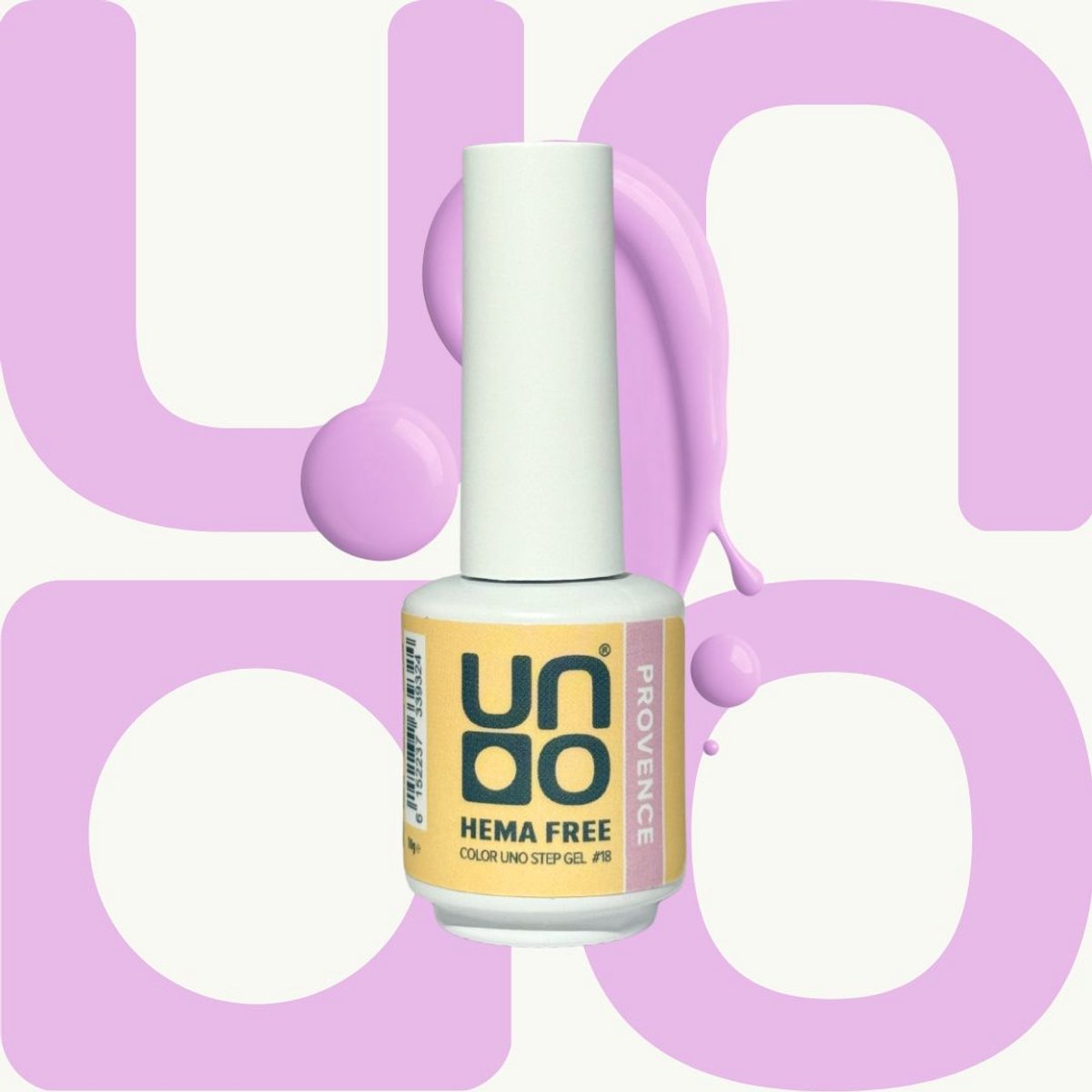 UNO One Step Gel – 3-in-1 Gellak – Base + Kleur + Top in één – HEMA-vrij – Provence (zaacht paars, lavendel) – 10g