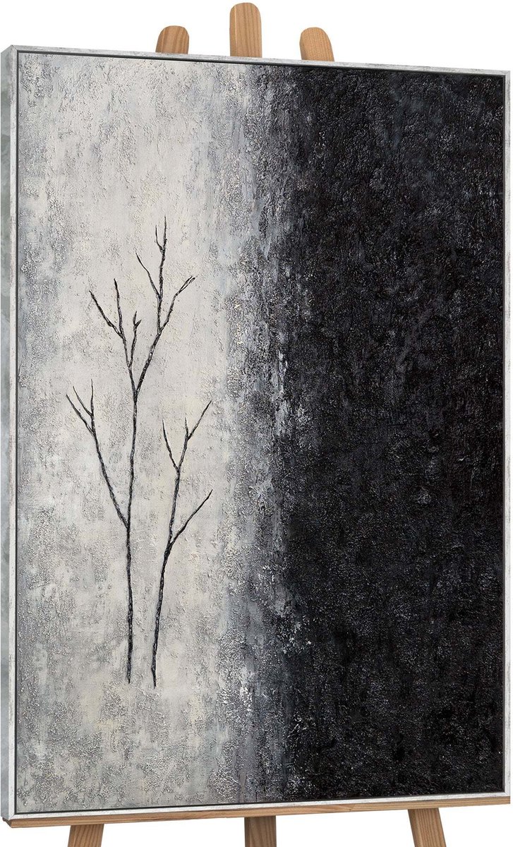 Canvas schilderij handgeschilderd breath of winter abstract – YS-Art Gallery – Luxe wanddecoratie voor woonkamer – Modern schilderij voor slaapkamer en hal antik
