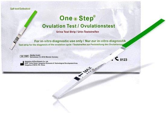 One+Step Ovulatietest 50 stuks - 20 mIU/ml - Optimale gevoeligheid - Snelle resultaten - Betrouwbaar - Vergroot je kans op zwangerschap - Vind je eenvoudig je vruchtbare dagen