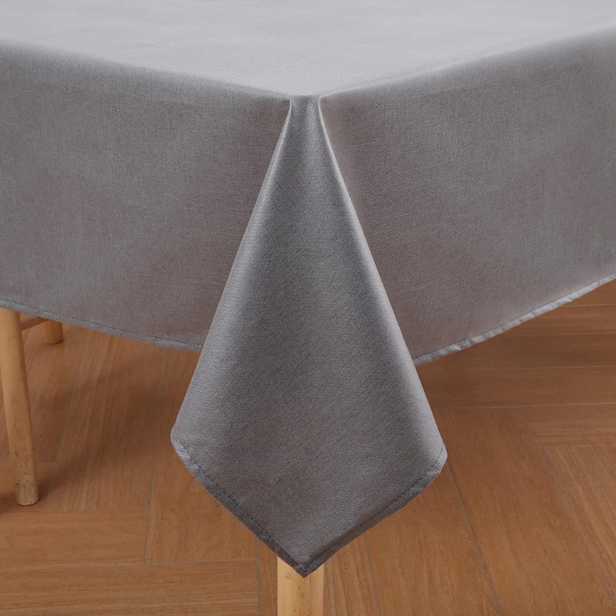 Tafelkleed Met Linnen Look Wasbaar Lotus Effect Rechthoekig 100 X 140 Cm Waterafstotend Oliebestendig En Vlekwerend Donkergrijs