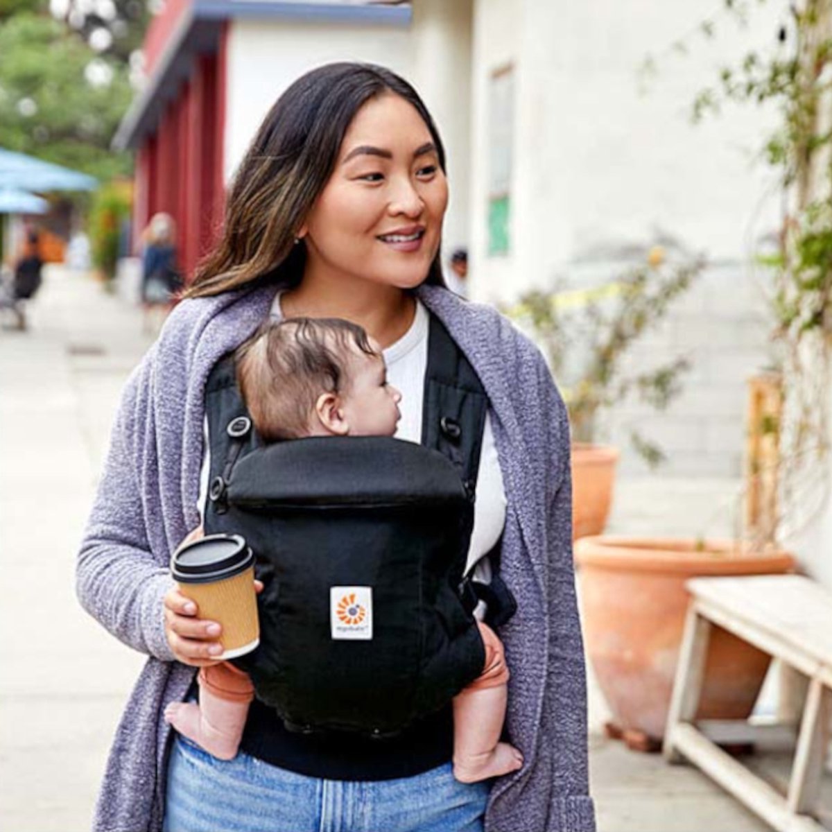Ergobaby Draagzak Adapt - Soft Touch Cotton - Onyx Black – foto 6