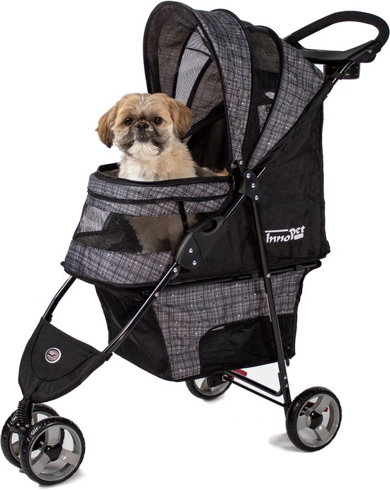InnoPet Avenue Blended Grey - Hondenbuggy - Incl. Regenhoes - 97x44x97cm