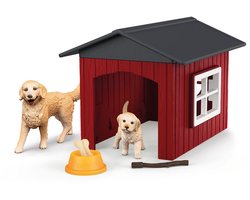 schleich FARM WORLD - Hondenhok met golden retrievers - 42722