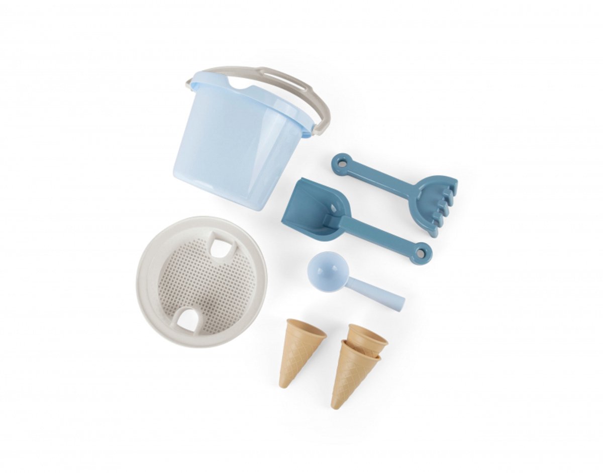 Dantoy Strandsetje Emmertje met ijshoorntjes - 8 delig / blauw