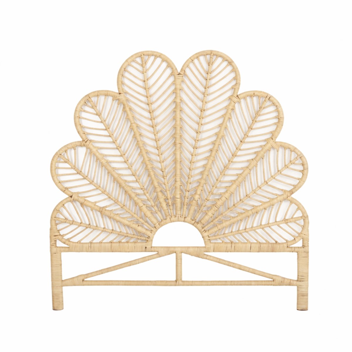 Createyourhome - Rotan - Hoofdbord - Butterfly - Ibiza - Japandi - Riet - Uniek - Uniek - Kinderkamer - 90cm - Eenpersoonsbed