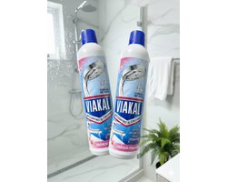 2 x Viakal Ontkalker 630 ml – Extra Briljante Glans voor Chroom – Nr. 1 tegen Kalk – Met Frisse Geur