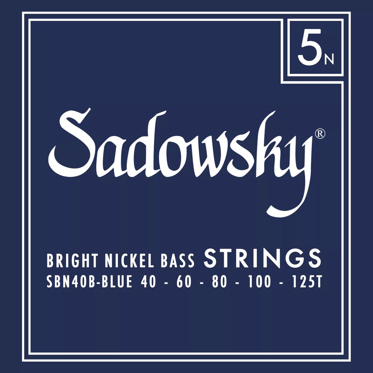 Sadowsky Blue Label SBN 40B Nickel Taperwound 40-125 snarenset voor 5-snarige elektrische bas