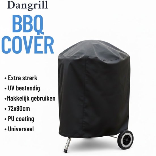 BBQ Hoes Rond - Universeel tot 72cm - Kettle BBQ Kamado - Big Green Egg - Grill Guru -The Bastard - Patton - Weber - Kolen - bbq hoes — afbeelding 3