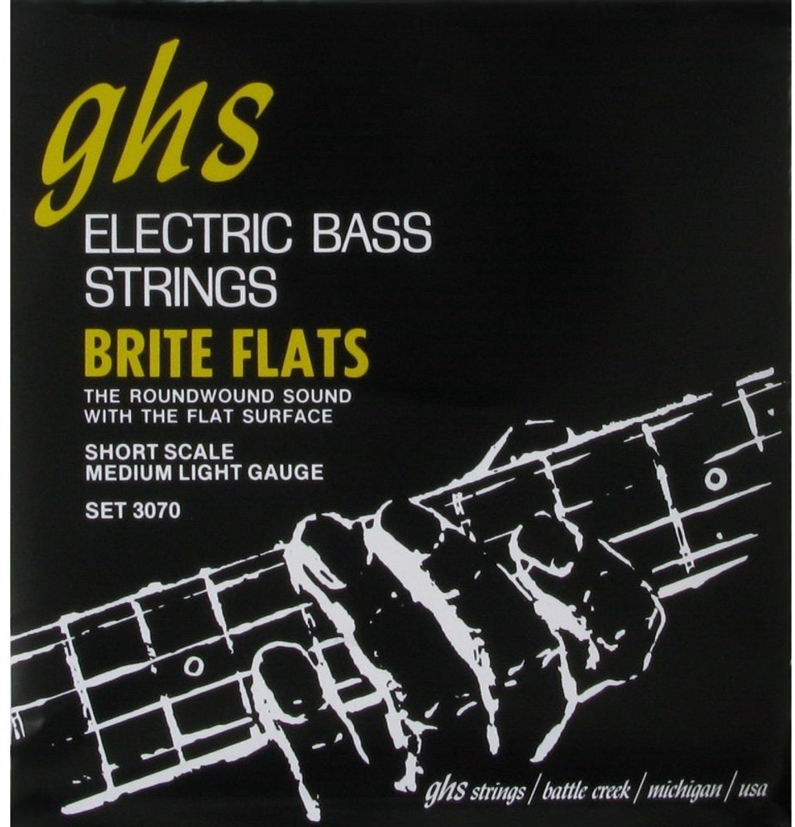 GHS 3070 Short Scale Brite Flats snarenset voor elektrische bas