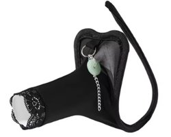 BamBella ® - Penis sleeve string zonder bandjes - maat Onesize - Sexy erotische heren onderbroek Zwart mannen rollenspel valentijnsdag