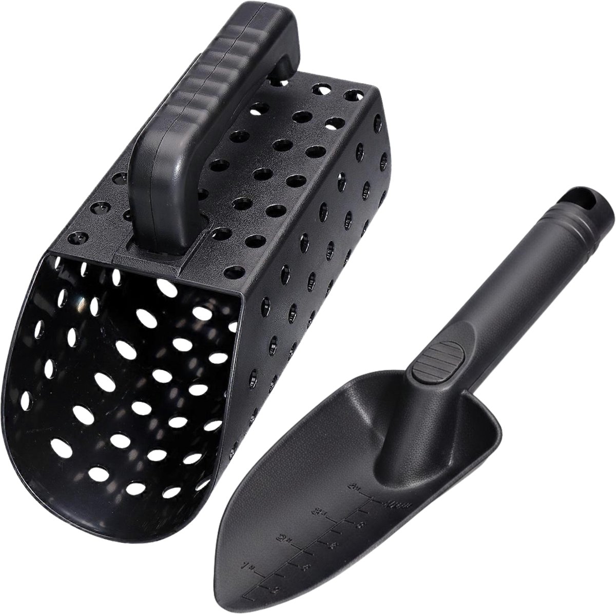 Naleo® Metaaldetectie Schep & Zeef Set - Schep & Zandzeef - Metaaldetectoraccessoires - Zandschep - Metaaldetector - Zandschop - Schep Voor Metaaldetectie - Metaaldetectie Schep - Zeef Zandkorf Voor Metaaldetectie - Waadschep - Zeefschep - Handschep