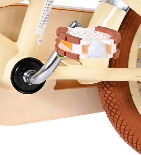 Volare Ashley Kinderfiets - Meisjes - 12 inch - Creme van Volare — afbeelding 5