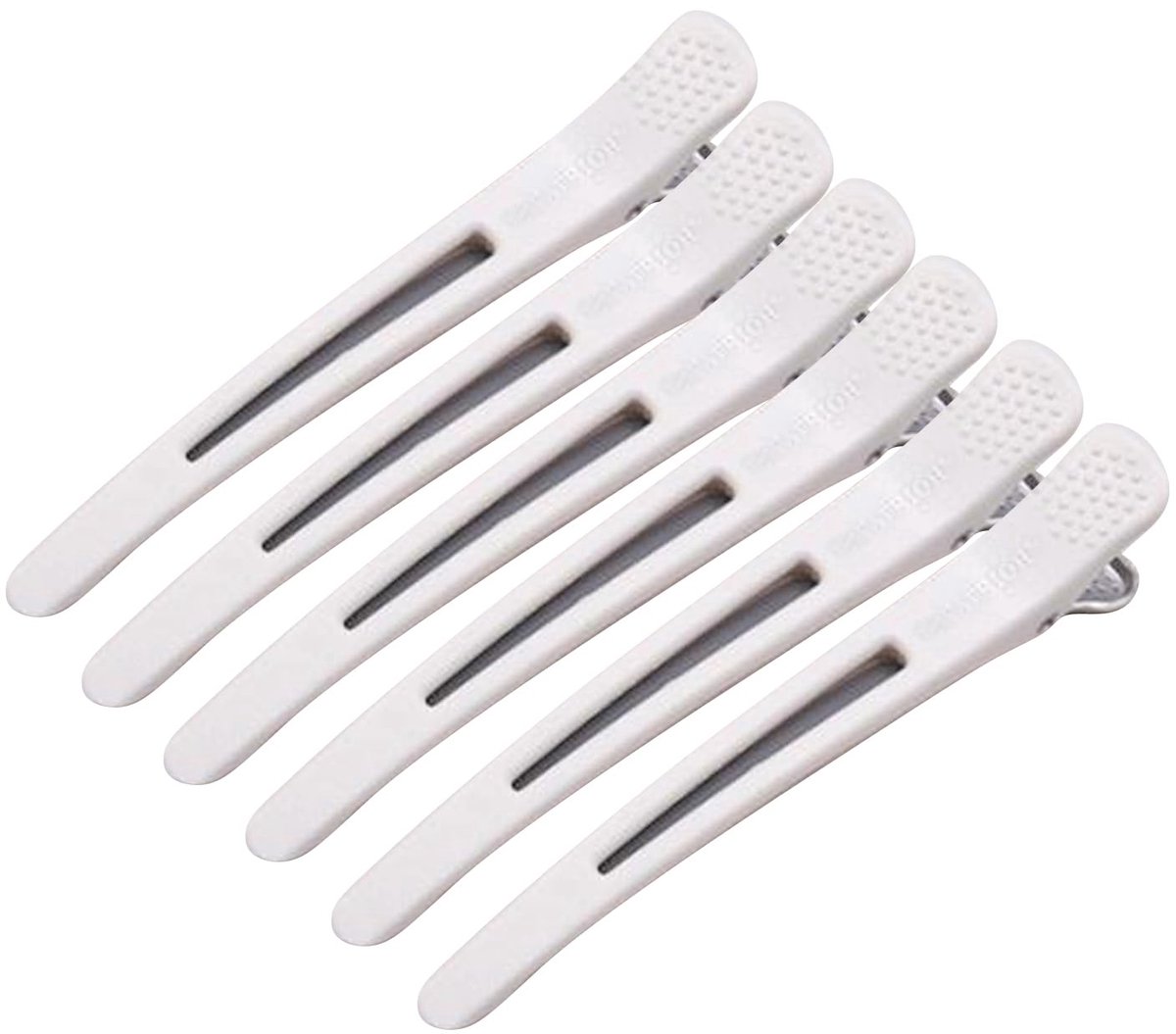 YYchan Haarspeld - Platbek Haarclip - Professionele Haarspeld - 6 stuks - Wit Klemmen - Professionele Kappers Haarklemmen