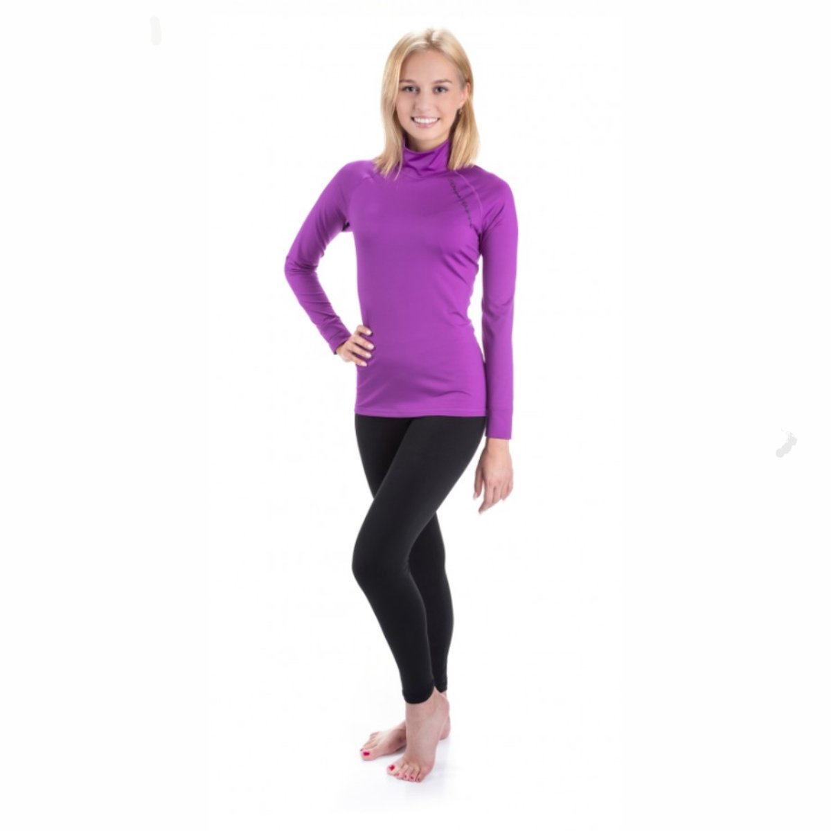 ROUGH RADICAL PROTECTIVE thermisch ondergoed set (shirt en broek) voor dames maat XL kleur paars/zwart + GRATIS bivakmuts