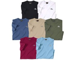 ATLAS FOR MEN - Set van 7 T-shirts Expédition - Heren - Verkrijgbaar in grote maten - L