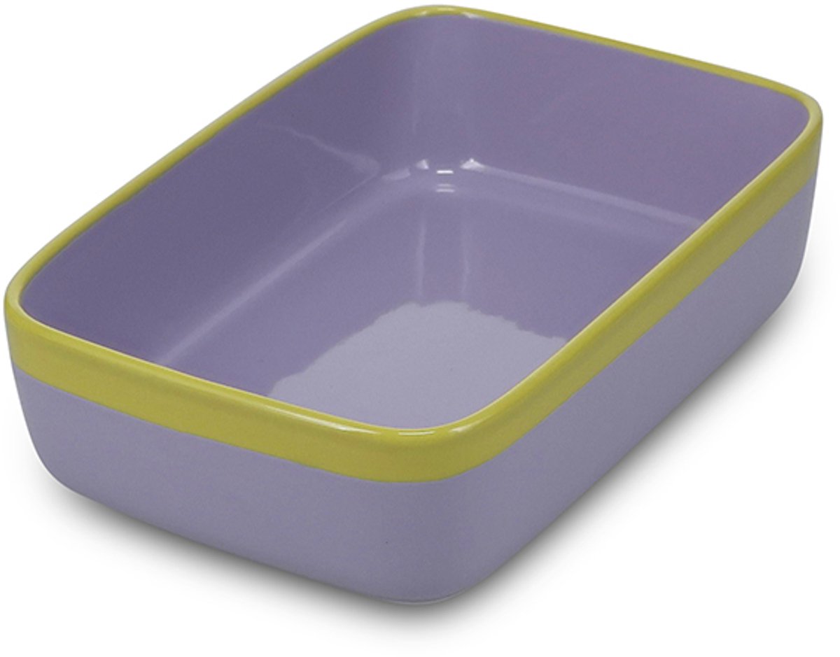 ONA Ovenschaal 22,5x15xH6cm paars/groen Duo