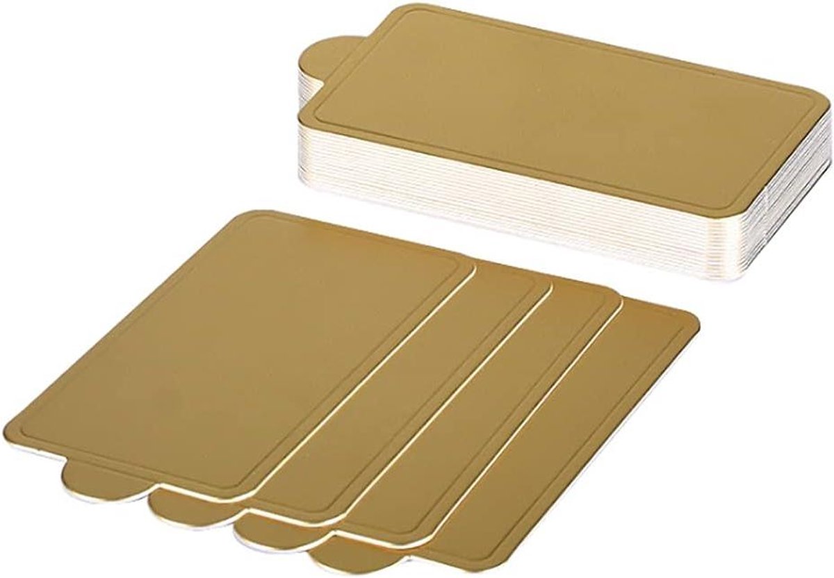 Allecto plus - Mini Gouden Kartonnen Cake Bases 100 stuks - Vetbestendig - Vriezer-Duurzaam