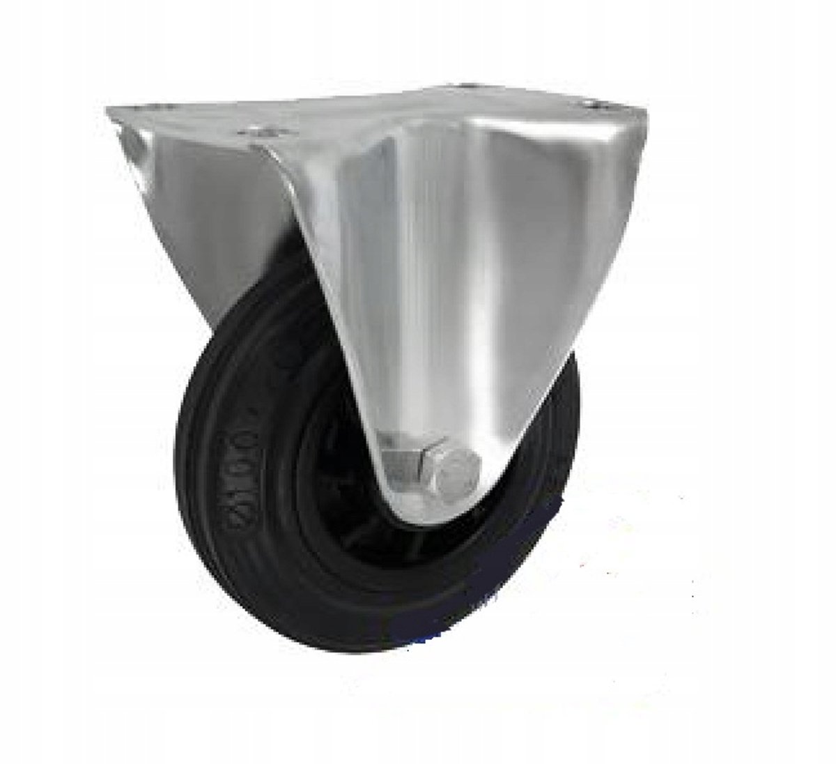 Vast Zwaar Wiel 100mm Rubber - 60kg Draagvermogen