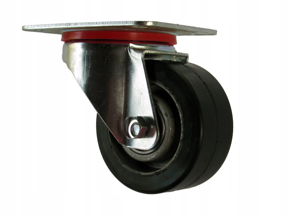 Wiko Zwenkwiel aluminium rubber Ø80mm, 120kg trekvermogen