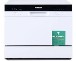 Heinrich's HTG 8840 mini vaatwasser - 7 programma's - gebruik slechts 6,5 liter per cyclus - wit