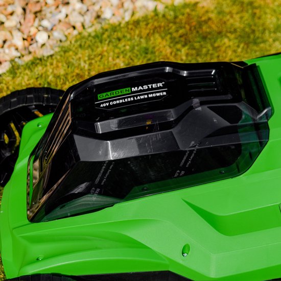 Garden Master® 40V Draadloze Grasmaaier - Dubbele 4Ah Accu en Lader inbegrepen - 43cm Maaibreedte - 50L Grasopvang - Verstelbare maaihoogte - Compact en lichtgewicht van GARDEN MASTER — afbeelding 5