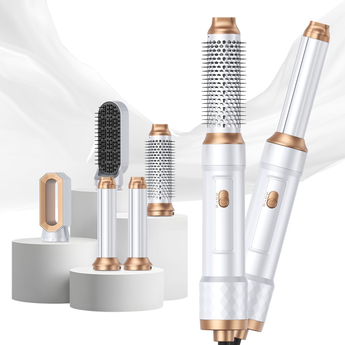 5-in-1 Airstyler – Multistyler voor Kort & Lang Haar – Föhnborstel – Haardroger – Warmteborstel – Krulborstel – Ionisch