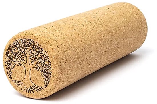 Yoga prop cilinder kurk Levensboom - 30 cm x 10 cm — afbeelding 2